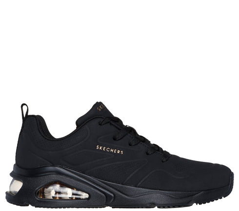Pantofi sport, dama, SKECHERS TRES-AIR UNO-AH-MAZING 177390-BBK negru, piele ecologica